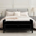 Velvet Storage Ottoman Bench, Modern Entryway Ottoman by CreekVista