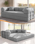 79" Convertible Futon Sofa Bed, 6-in-1 Boneless Couches by NNQComfyHome