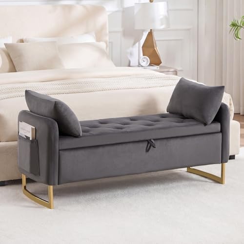 48" End of Bed Bench, Modern Storage Bench by HOMYKA