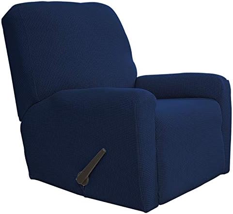 Easy-Going Stretch Recliner Chair Sofa Slipcover Washable Navy by Easy-Going