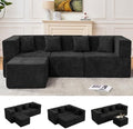 MONVANE 103'' Modular Sectional Sofa, Comfy Chenille Cloud Couch by MONVANE