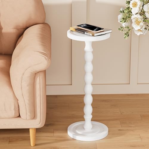 Small Round Side Table, Rubberwood‌ Drink Table - Image 7
