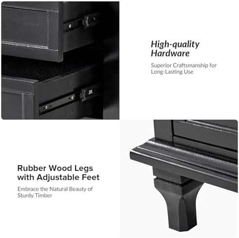 HULALA HOME Farmhouse 3 Drawer End Table - Image 5