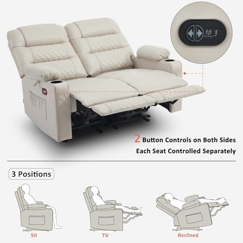 MCombo 56 in Reclining Loveseat Recliner - Image 4