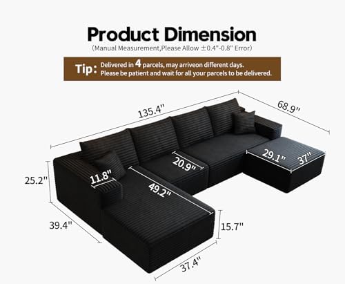 135.4" Cloud Modular Sectional Couch - Image 2