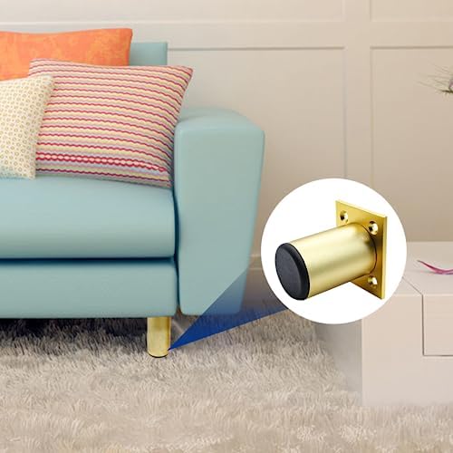 4-Pack Adjustable Aluminum Alloy Furniture Legs 2.36" Height Gold - Image 6