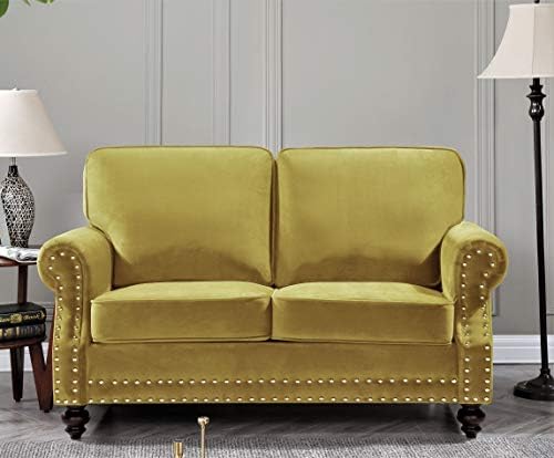 Container Furniture Direct Lotus Mid Century Modern Velvet Upholstered Living - Image 3