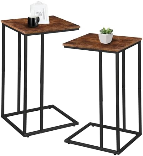 C Shaped Side Table Set of 2, Skinny Sofa Table by Possile