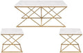 Modern Nesting Coffee Table Set of 3, Faux Marble Top by unipaws