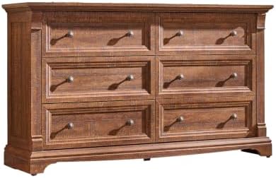 T4TREAM Farmhouse 6 Drawers Dresser by T4TREAMFurniture