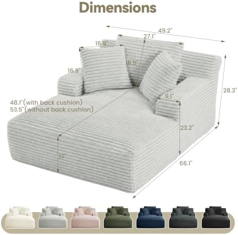 NicBex 66”Oversized Chaise Lounge Chair Indoor - Image 2