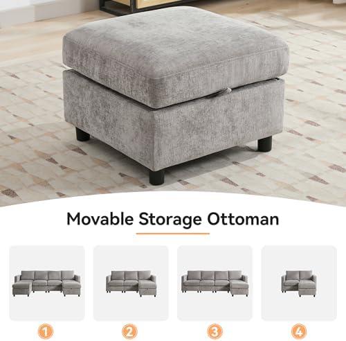 WUTUTUEE 25”Square Storage Ottoman Module - Image 5