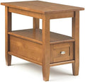 SIMPLIHOME Warm Shaker 14" Wide Solid Wood End Table in Light Golden Brown by SimpliHome