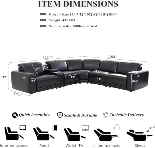 Power Recliner Sectional Sofa - Image 2