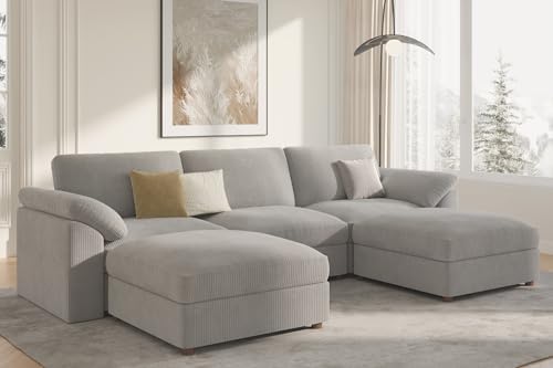 EASE MOOSE U Shape Sectional Cloud Couch, Oversized Modular Sectional Couch - Image 4