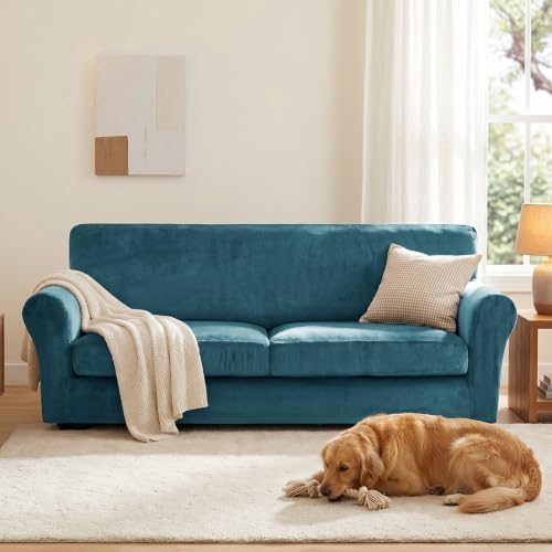 XINEAGE 3-Piece Velvet Sofa Cover, Couch Covers - Image 4