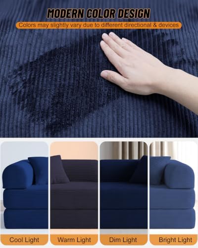 79" Futon Sofa, Convertible Sofa Bed, Boneless Couches - Image 6