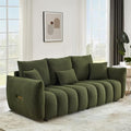 Antetek 78" Modern Sofa Couch, Comfy Deep Seat Teddy Fabric Cloud Sofa by Antetek