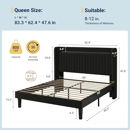 Allewie Queen Size Platform Bed Frame - Image 2