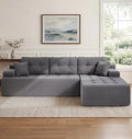 Hobestluk Boneless Couches Modular Sectional Sofa L-Shape Oversized Chaise by YourHomeDeservesMore