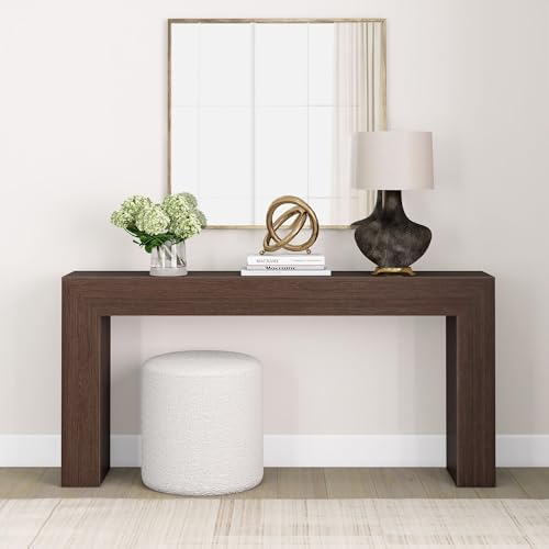 Plank+Beam Grand Console Table, 66 Inch, Walnut Wirebrush - Image 3