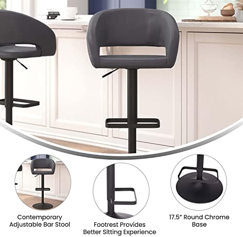 Flash Furniture Vinyl Adjustable Barstool - Image 4