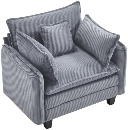 Corduroy Cloud Couch Modular Sectional Sofa, Oversized Deep Seat Modern by VBONDA