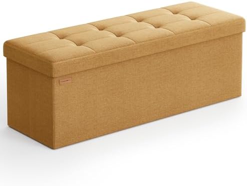 SONGMICS 43.3 Inches Folding Storage Ottoman Bench, Load 660 lb by SONGMICSbySONGMICSHOME