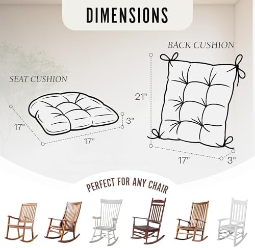 Klear Vu The Gripper Non-Slip Rocking Chair Cushion Set - Image 6