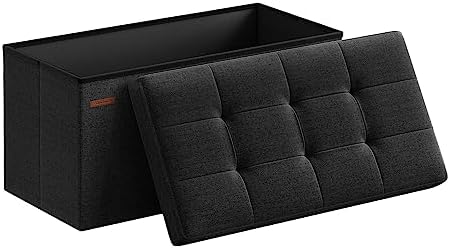 SONGMICS 30 Inches Folding Storage Ottoman Bench, Load 660 lb by SONGMICSbySONGMICSHOME
