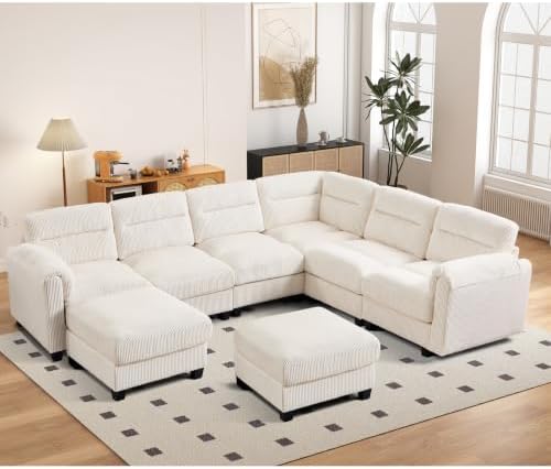 HAOMARKETS 115” Modular Sectional L Shaped Corner Sofa by HAOMARKETS