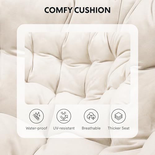 FLEXISPOT Outdoor Papasan Rocking Chair - Image 7