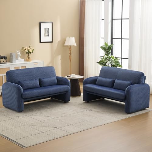 WUTUTUEE 56'' Corduroy Loveseat Sofa, 2 Seater Love Seat Couch - Image 6
