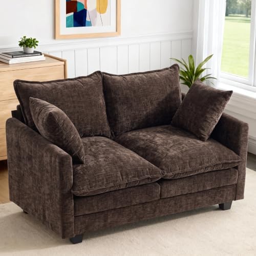 50'' Loveseat Sofa Cloud Sofa Couch, Modern Loveseats 2 Seat Couch 27" Deep Seat by MUDANT