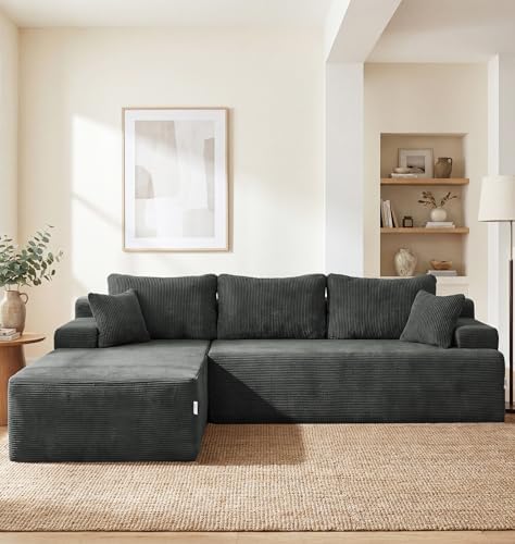 Hobestluk Boneless Couch Modular Sectional Sofa L-Shape Lounge Cloud Couch by YourHomeDeservesMore