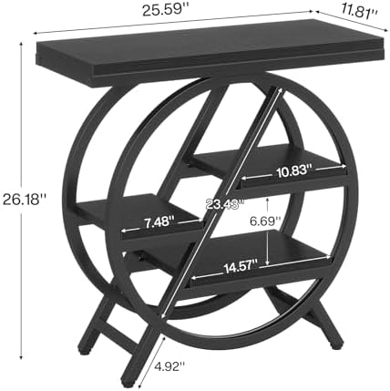 Tribesigns End Table for Living Room, 3-Tier Narrow Side Table - Image 2