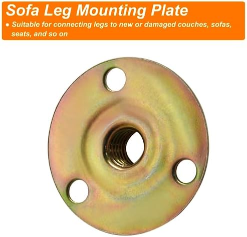 Biaungdo Furniture Leg Mounting Plates, 4 Sets, 5/16 x 37 x 2.5mm - Image 4