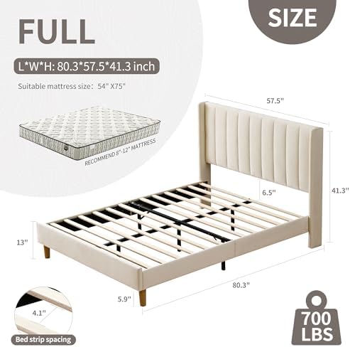 YUHUASHI Full Bed Frame，Platform Bed - Image 2
