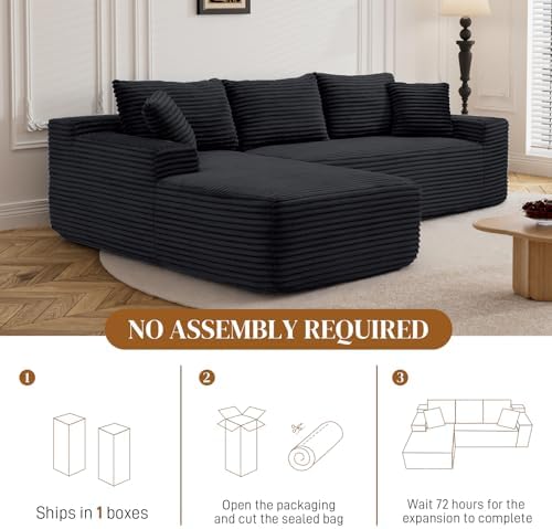 96" Boneless Cloud Sectional Couches - Image 5