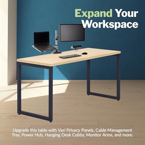Vari Table for Home Office – 60x24 – Light Wood/Black - Image 7