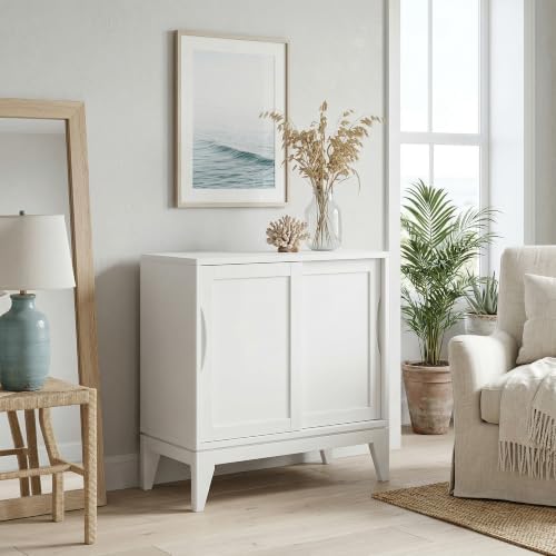 SIMPLIHOME Harper 48" Wide Solid Wood Storage Cabinet in Black - Image 2