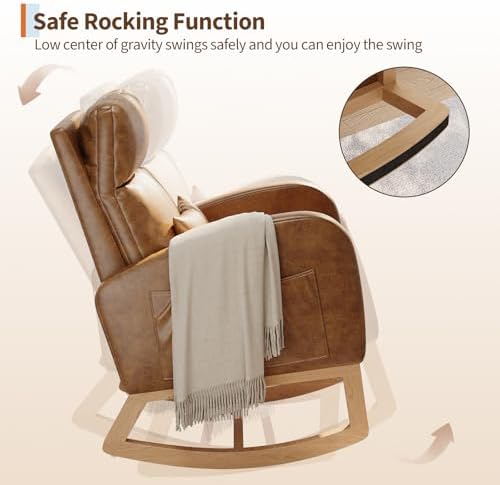 GarveeHome Rocking Chair, Nursery Glider Chair - Image 5