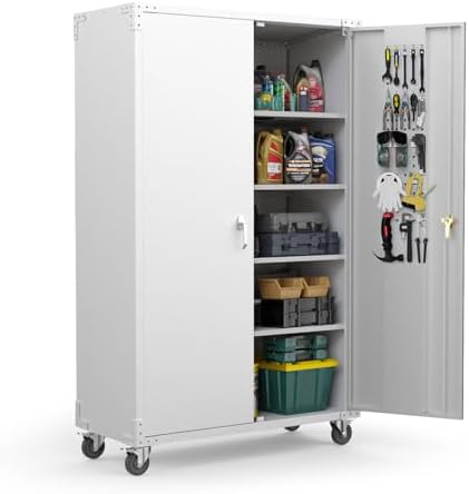 VINGLI Upgraded Wide & Deep Garage Storage Cabinet, Metal Storage Cabinet by VINGLI