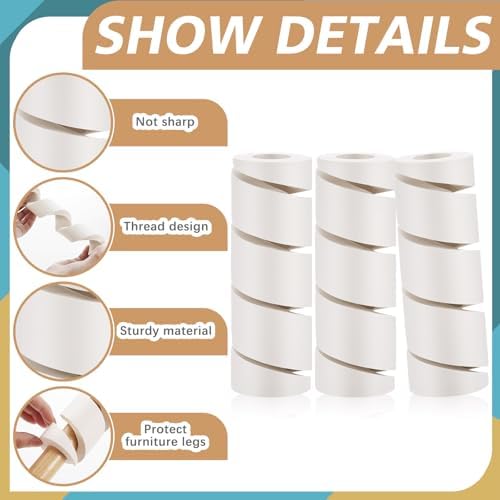 ReliThick 8 Pcs Bed Frame Toe Protectors 6" Bed Leg Covers - Image 3