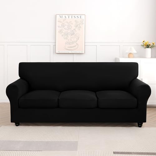 SearchI Stretch Sofa Cover Couch Cover, 4 Pieces Sofa Slipcover - Image 5