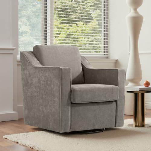 Swivel Accent Chair, Chenille Upholstered Armchair - Image 4
