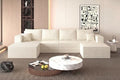 138" Modern Modular Sectional Sofa, U-Shaped Cloud Couch, Soft Corduroy by ICCEQUEEFURNITURE