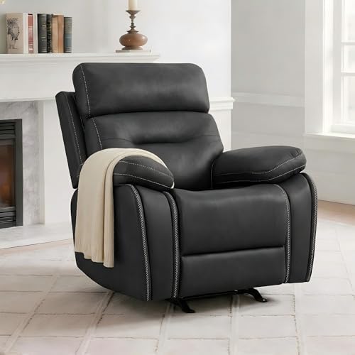 KISLOT Leather Recliner Chair Manual Sofa Rocker by Kislot
