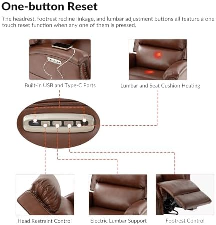 HULALA HOME Genuine Leather Recliner Set of 2 - Image 3