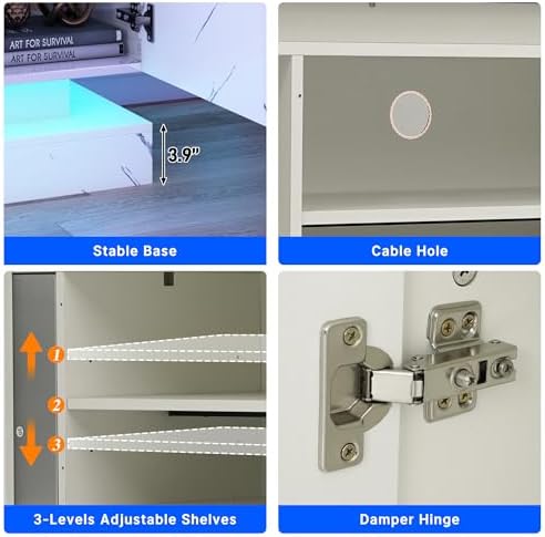 chartustriable 71IN LED TV Stands w/Power Outlet - Image 3